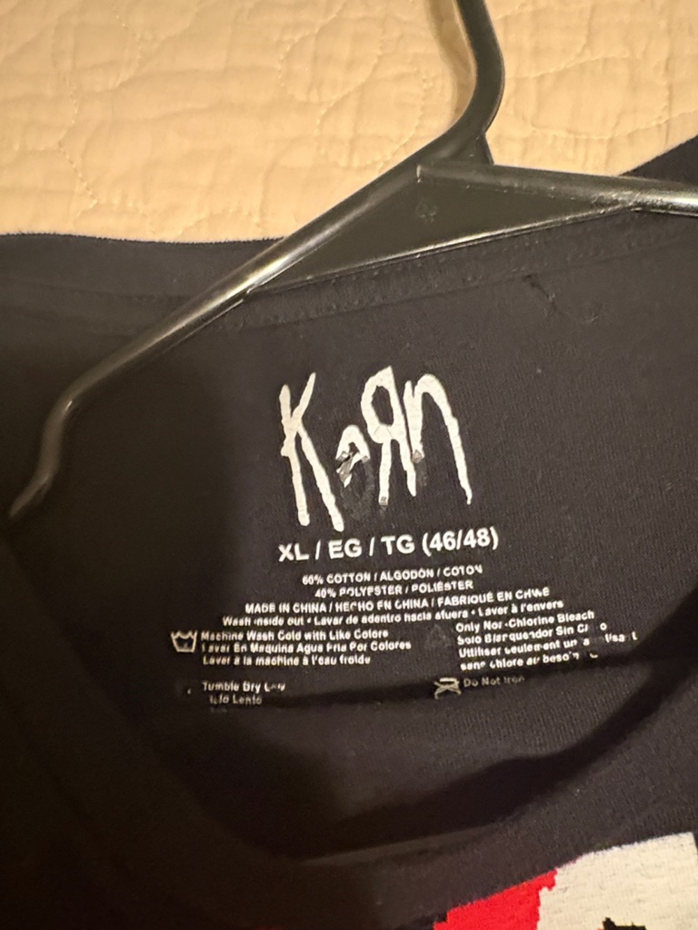 Korn Logo Short Sleeve Tee - Black with Red Graphic - Picture 3 of 3